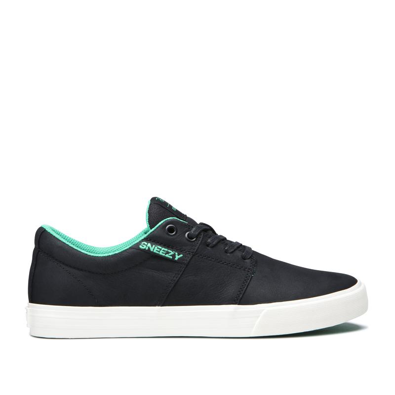 Zapatillas Bajas Supra Argentina Hombre - STACKS II VULC Negras / Verde (HGQEB-4765)